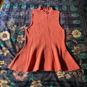 Express Rust Orange knitted beautiful feminine top.